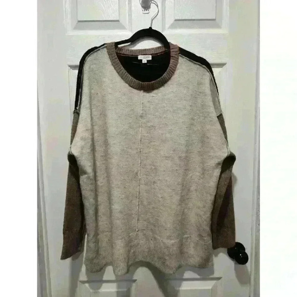 Westbound‎ Womens Sweater Shirt Large Blue Wool Blend Crew Neck Long Sleeve - Picture 1 of 6